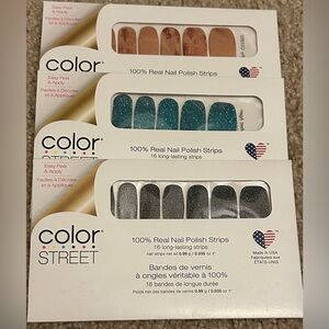 Color Street Nail Polish Strip Bundle (3 sets)